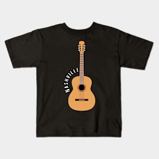 City of Music Nashville Tennessee guitar home of country music USA city break Kids T-Shirt